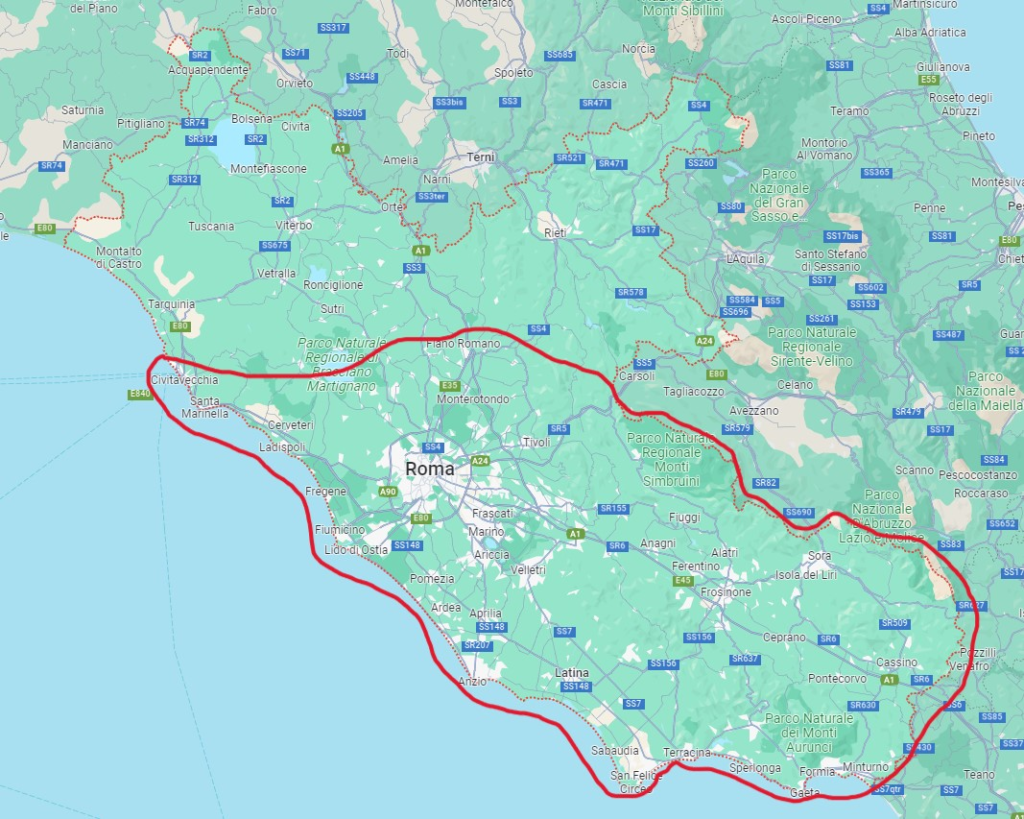 Mappa Copertura Lazio e Isole